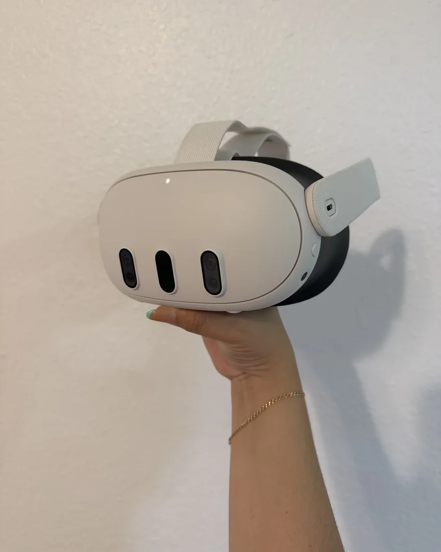 The VR headset clients use to walk through their design